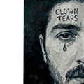 Artistic depiction of Letters from Mars with 'Clown Tears' text above an eye, on a dark background.