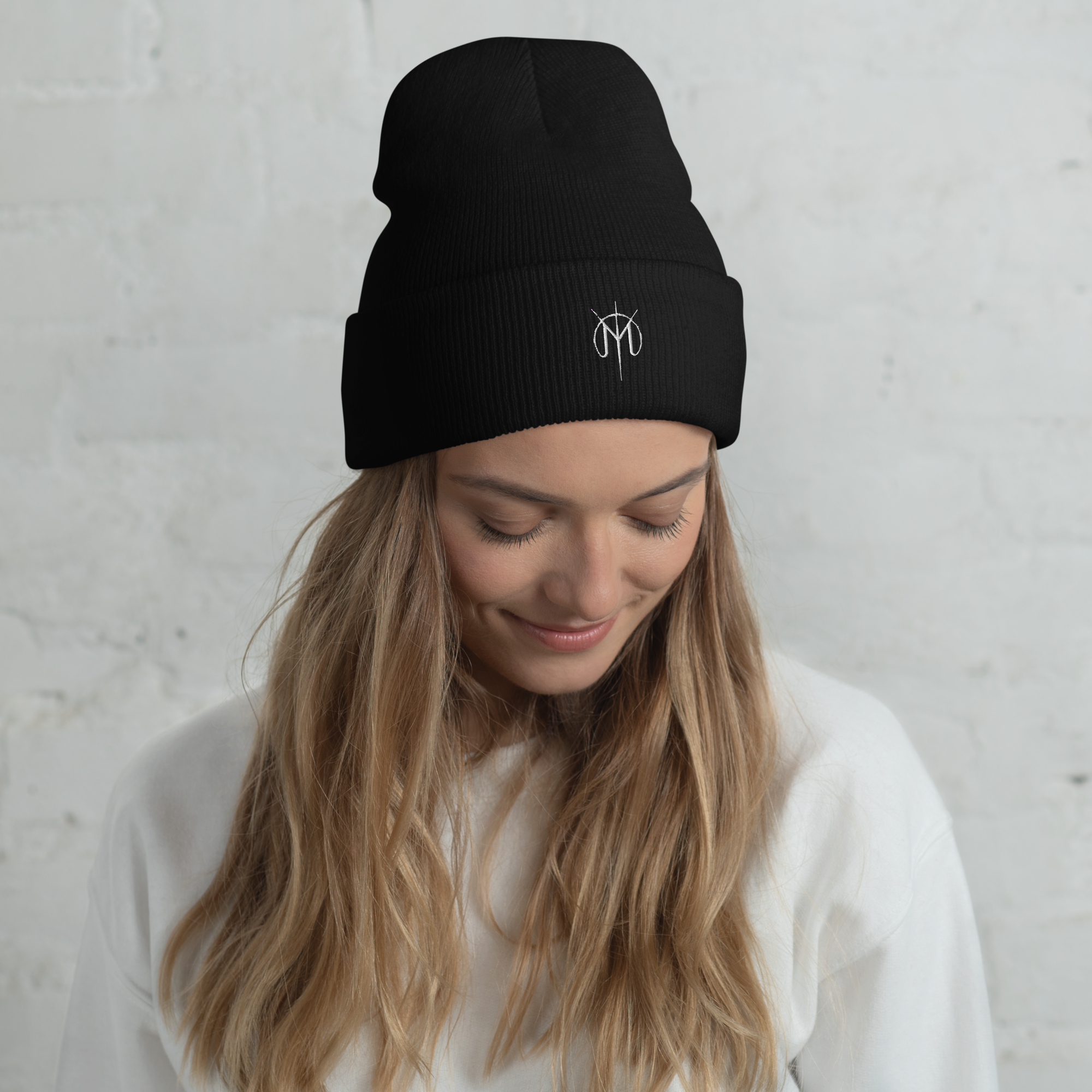 Letters from Mars embroidered logo on beanie