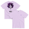 Purple t-shirt with 'Letters from Mars' CRASH EP design on a white background